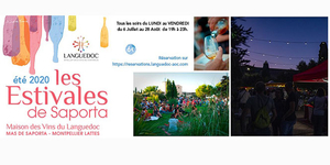 La Maison des Vins du Languedoc vous convie aux Estivales de Saporta ! (® facebook estivales saporta) La Maison des Vins du Languedoc vous convie aux Estivales de Saporta ! (® facebook estivales saporta)