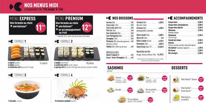 Lady Sushi Saint Gély du Fesc présente sa nouvelle carte plus fournie: sushis à emporter ou à déguster sur place et avec un service de livraison possible selon la zone.