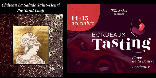 Le Château la Salade Saint Henri sera présent au salon Terre de Vin Bordeaux Tasting les 14 et 15 décembre 2019