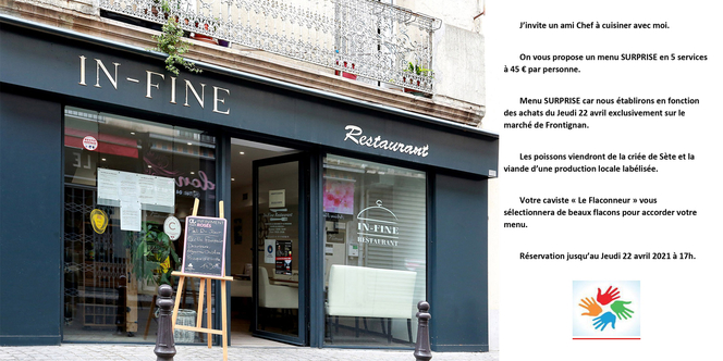 Le chef du restaurant In Fine à Frontignan vous propose un dîner au concept innovant ce samedi 24 avril