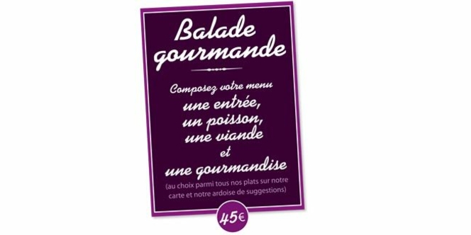 Le restaurant Les Gourmands Montpellier propose le Menu Balade à 45 €.