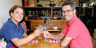 Le restaurant Fleur de Sel à Sète avec Carmen et Stefan(® SAAM fabrice CHORT)