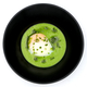 Oeuf parfait gaspacho petits pois