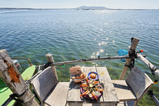 Restaurant L’ Ambre de Thau Bouzigues, plateau de coquillages, huîtres direct producteur  ( ® SAAM-fabrice CHORT)