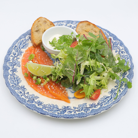 Le saumon gravlax- Restaurant La Ferme de Marguerite Montpellier
