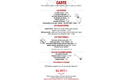 La Prose Déjeuner Pérols | Carte du restaurant