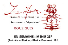 Le Marin Bouzigues • Menu en semaine