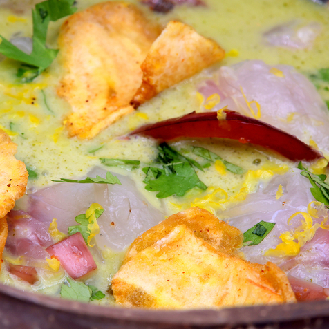 Ceviche de daurade au leche de tigre vert - Restaurant Nomadic Montpellier 