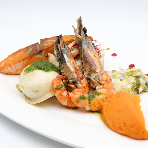 Saumon, seiche, gambas - Montpellier