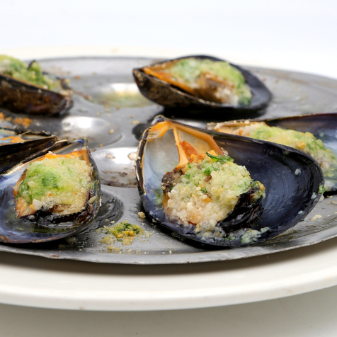 Moules gratinées - Restaurant de poissons et de coquillages à Balaruc-les-Bains - Le Virage Sud