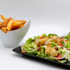 Salade de Saint-Jacques en persillade - Restaurant Le Virage Sud - Balaruc-les-Bains